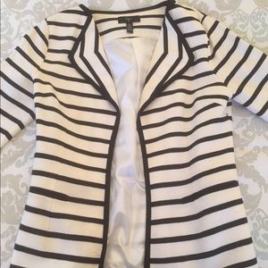 Aqua striped blazer